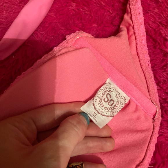 SO Brand Size XL Bikini Top Neon Pink - Picture 3 of 4